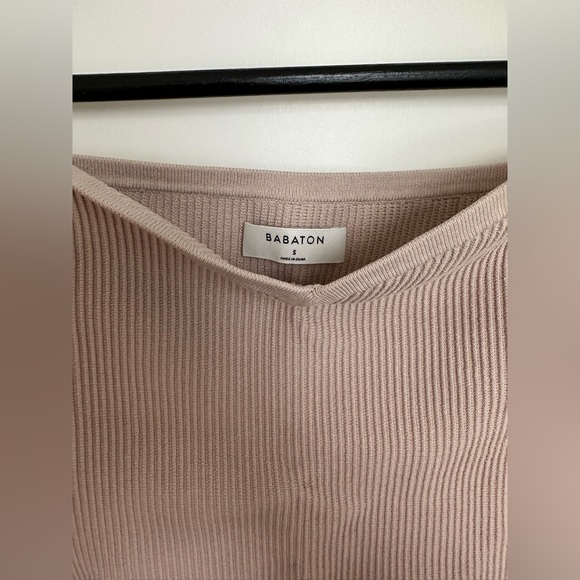 Babaton Sculpt Knit Sweetheart Tube Top in Light Beige | S - Picture 2 of 3